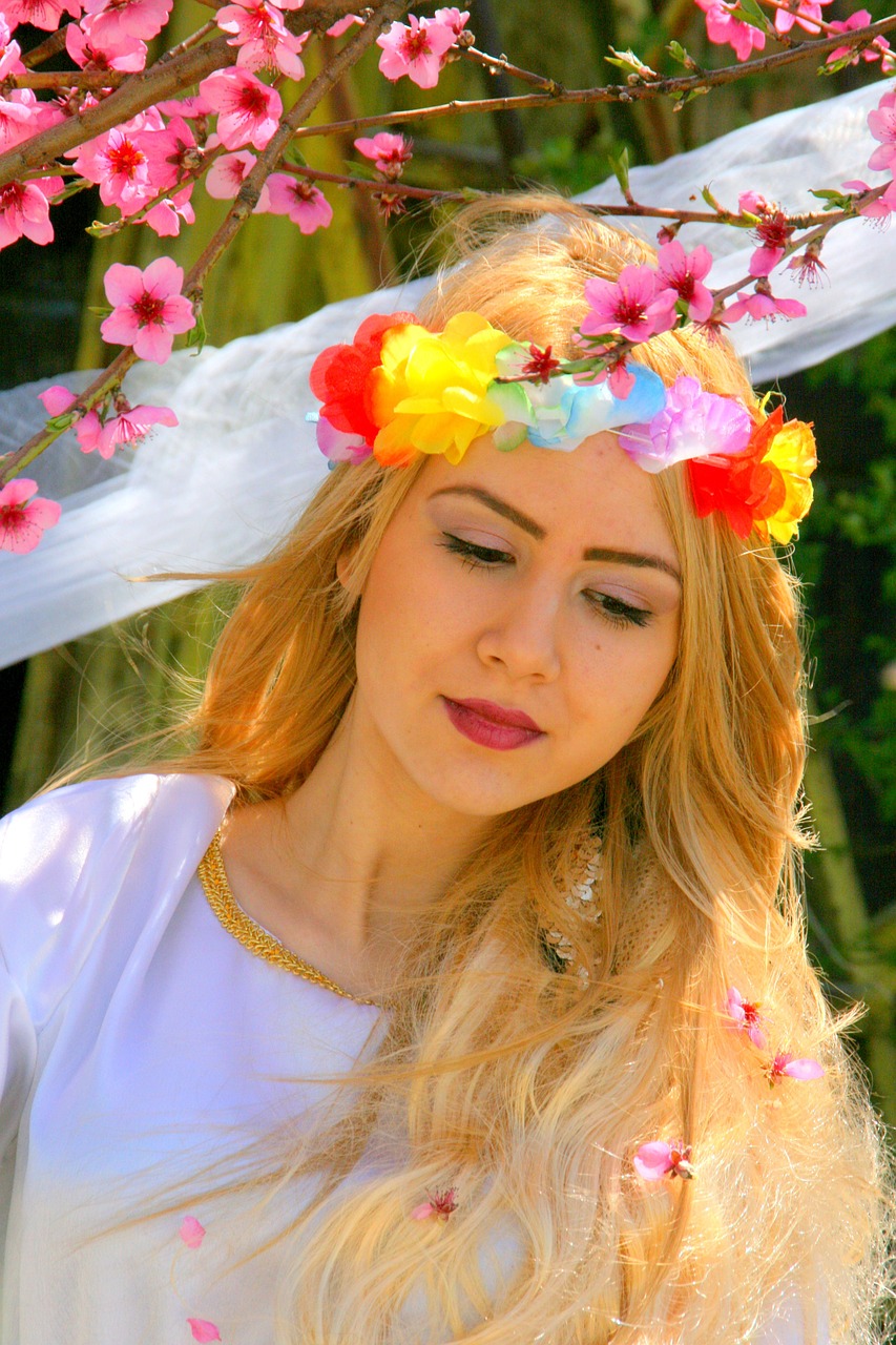 girl blond hair princess free photo