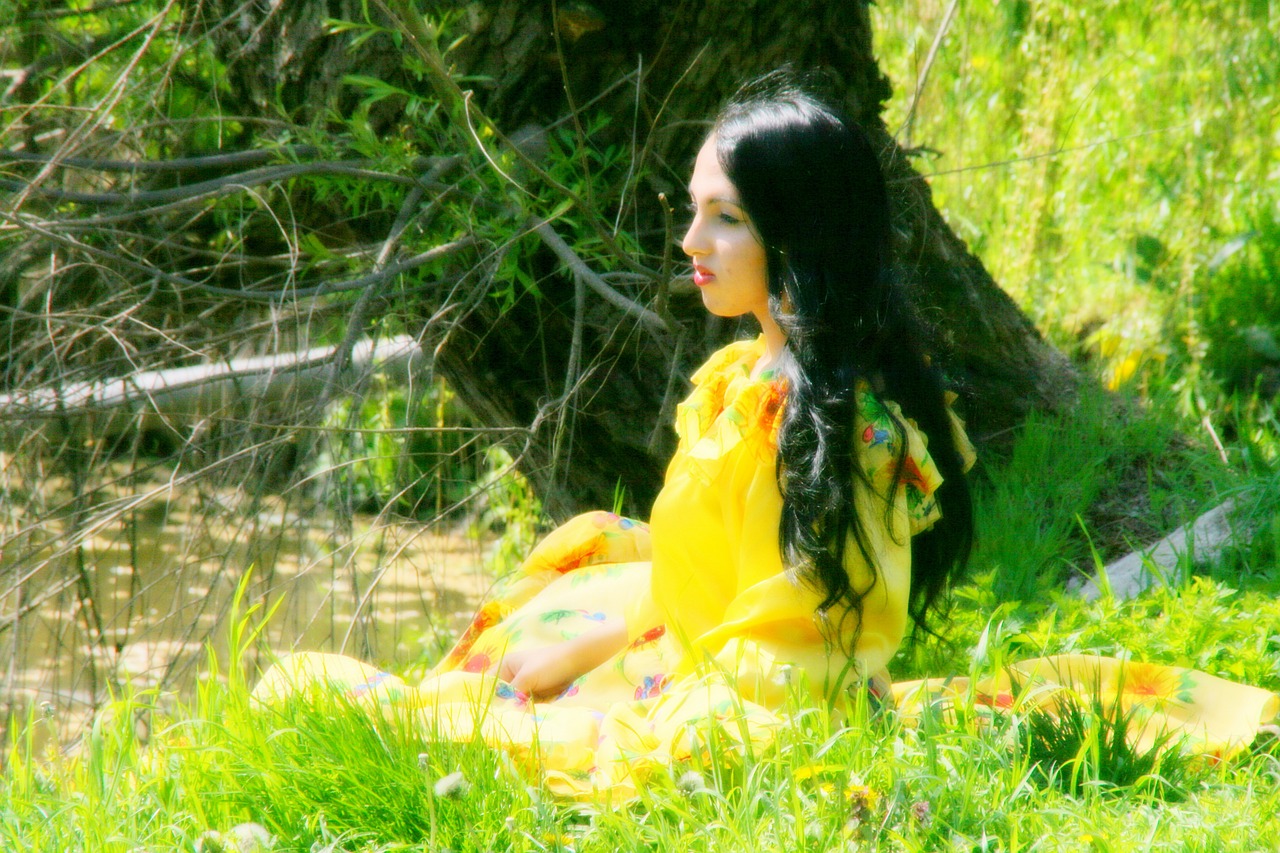 girl princess yellow free photo