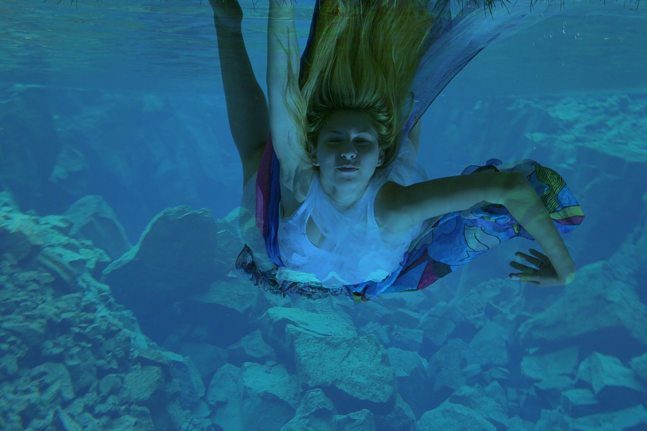 girl underwater mermaid free photo