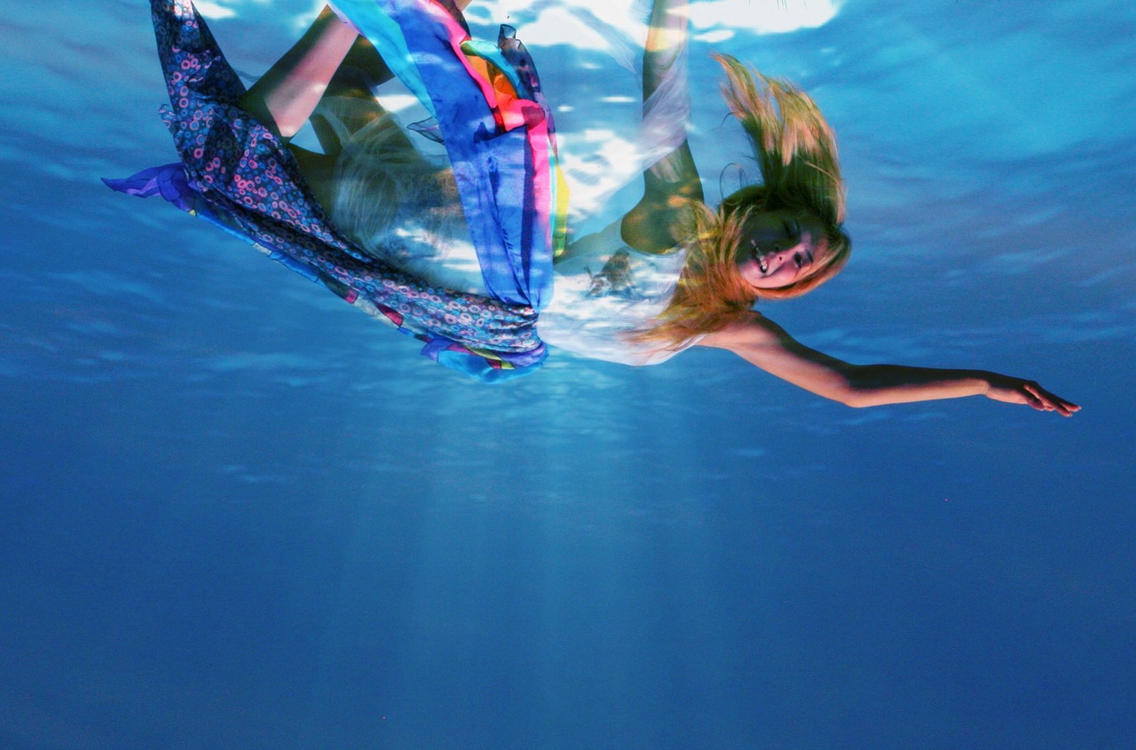 girl underwater mermaid free photo