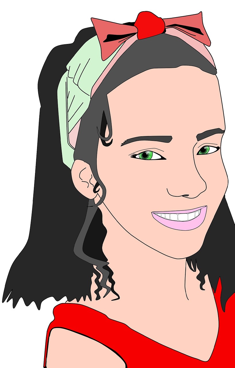 girl face illustration free photo