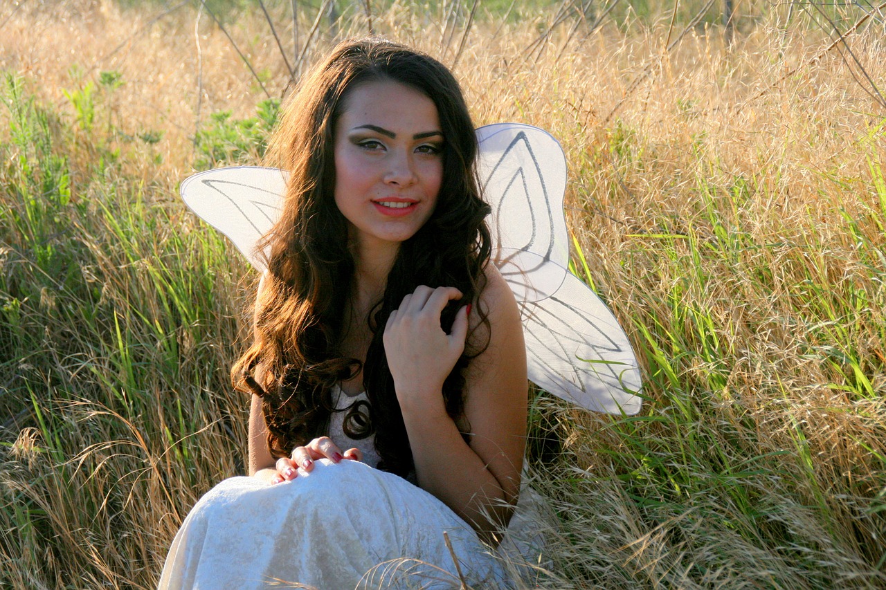 girl fairy wings free photo