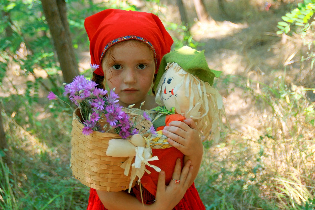 girl red little red riding hood free photo