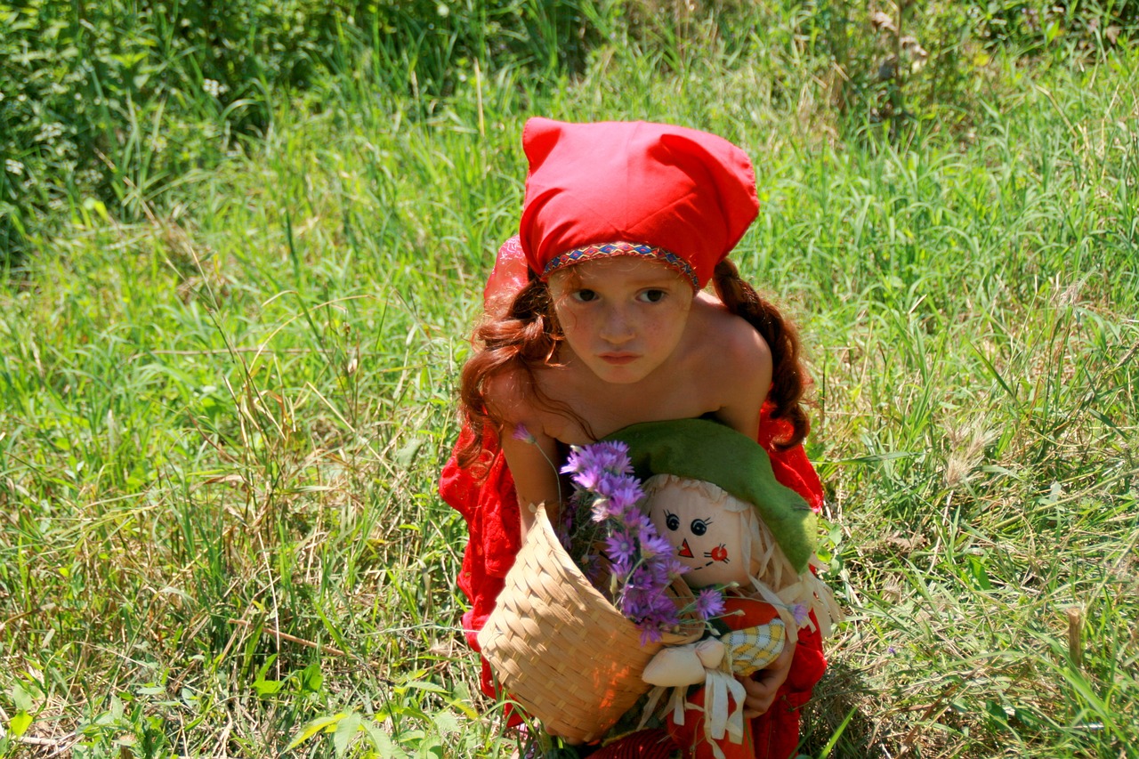 girl red little red riding hood free photo
