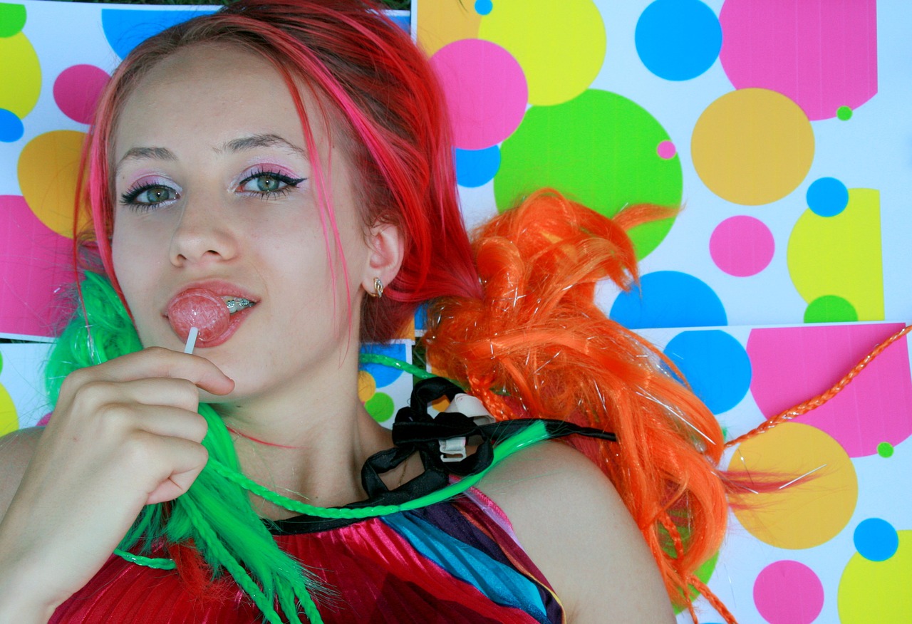 girl color candy bar free photo