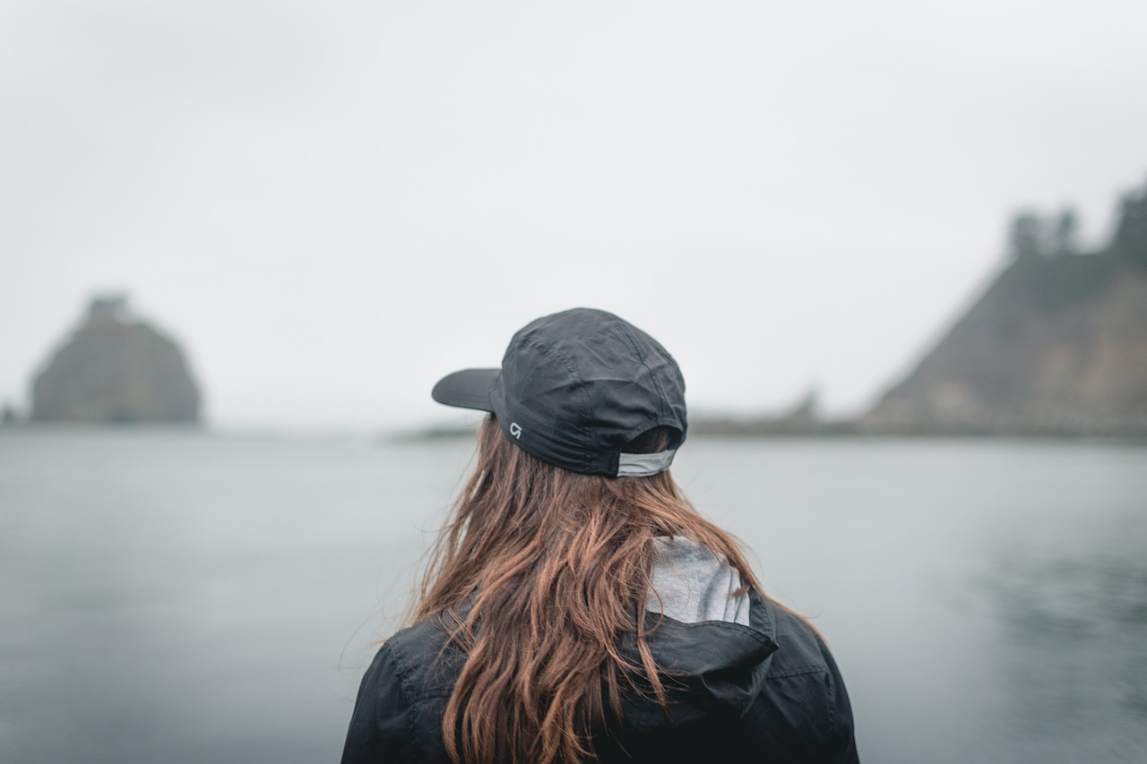 girl hat brunette free photo