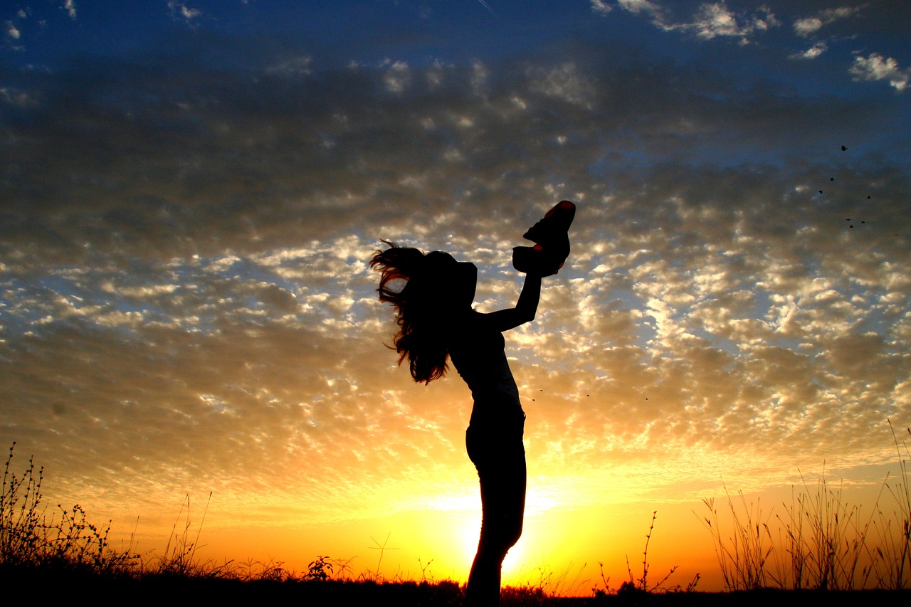 girl sunset sun free photo