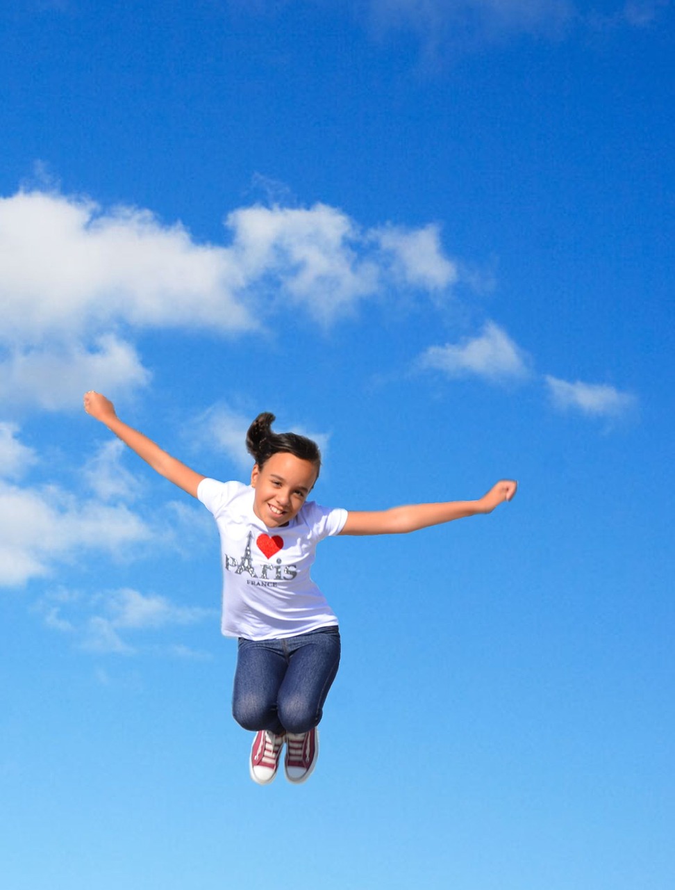 girl jumping play free photo