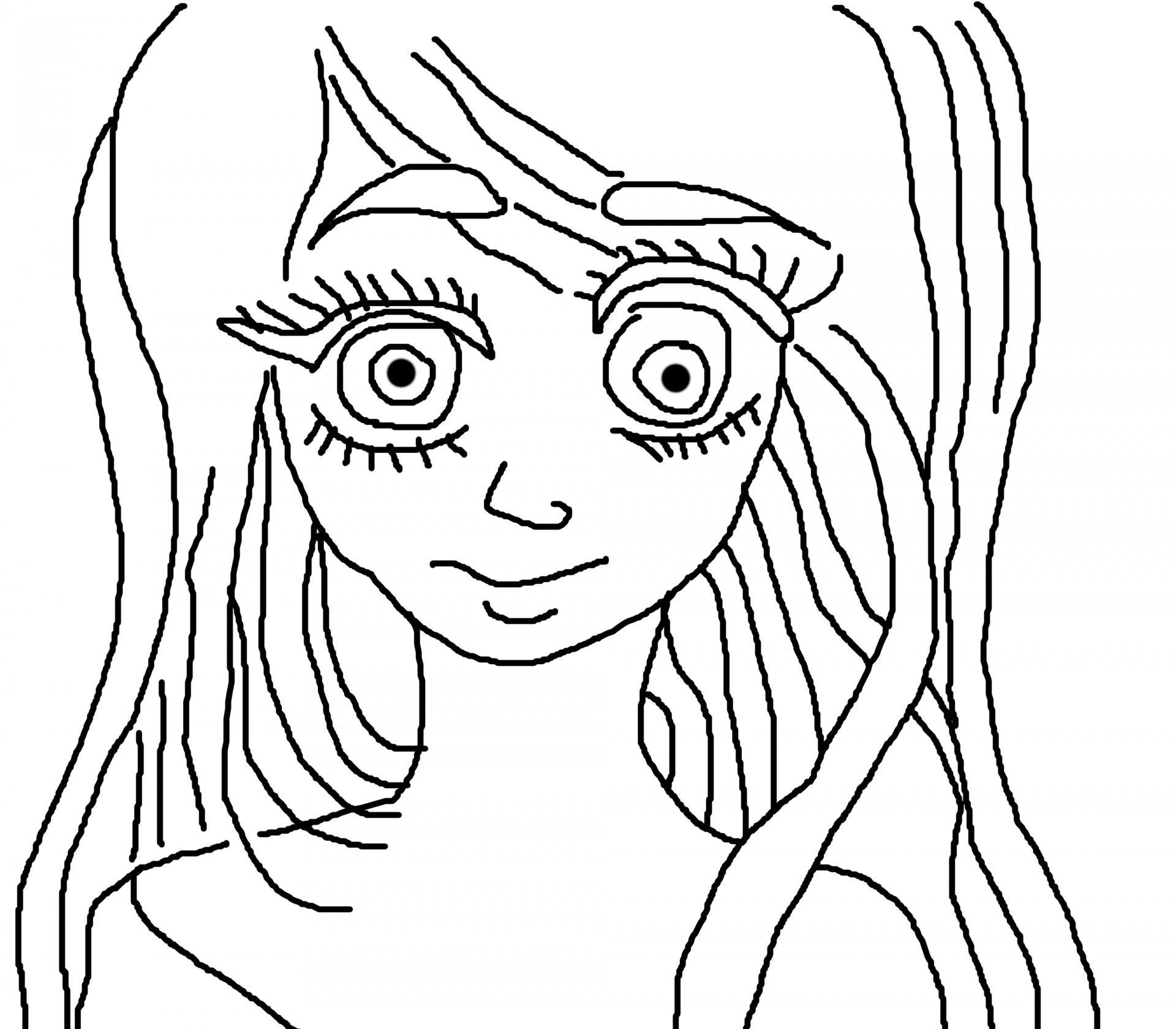 sketch girl face free photo