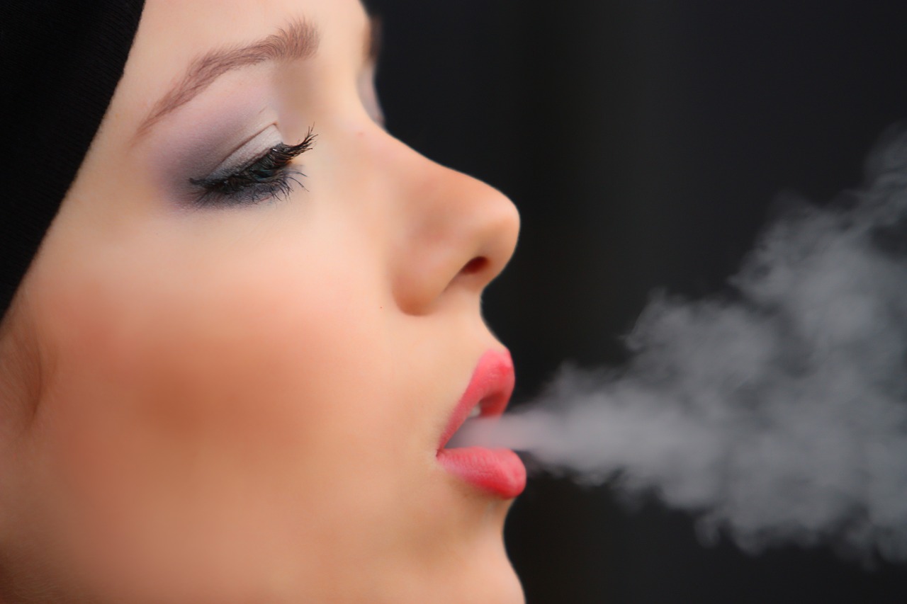 girl smoke cigarette nicotine woman free photo