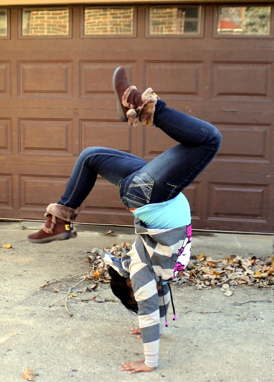 girl tumbling flipping gymnastics free photo