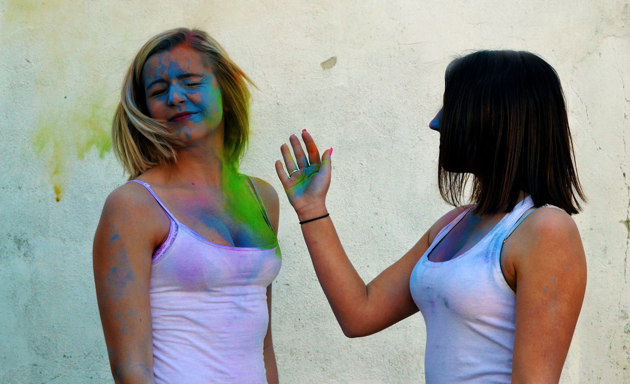 girls friends colors free photo