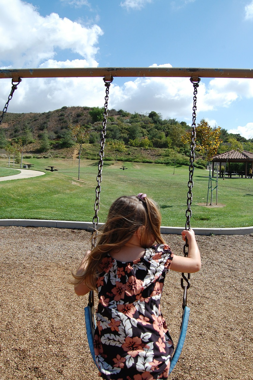 girls swing park free photo