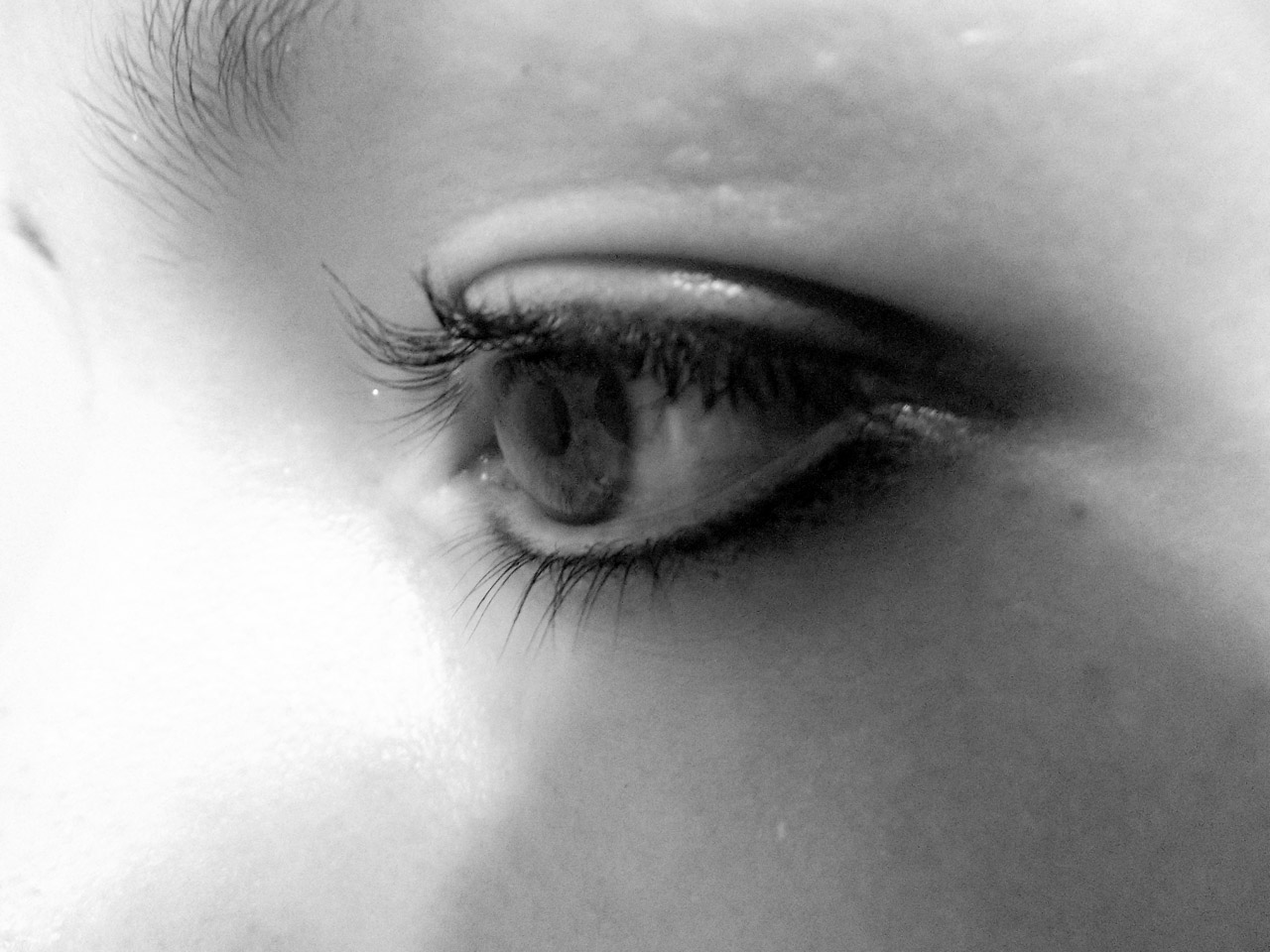 girl eye black free photo