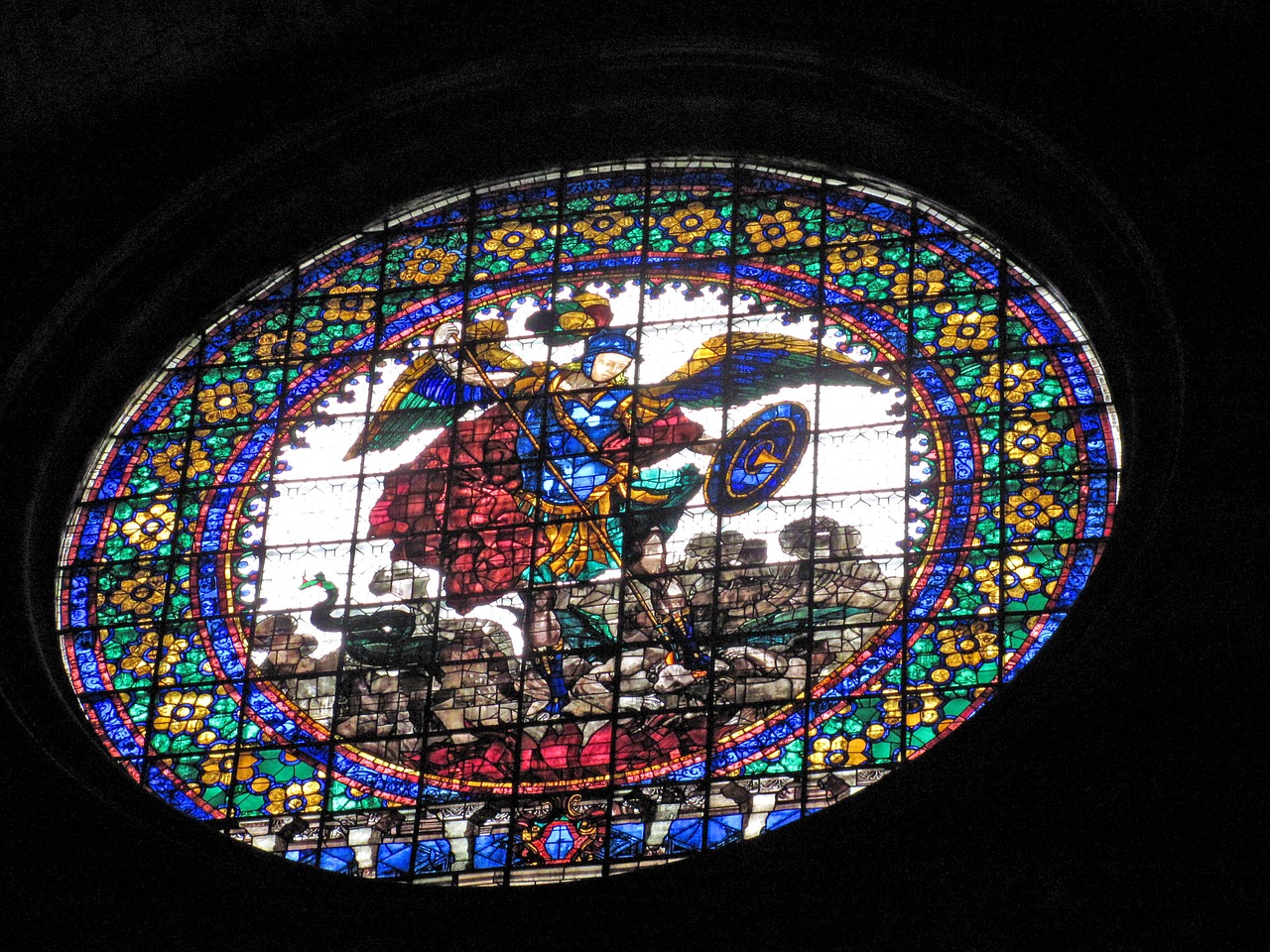 girona stained-glass art free photo