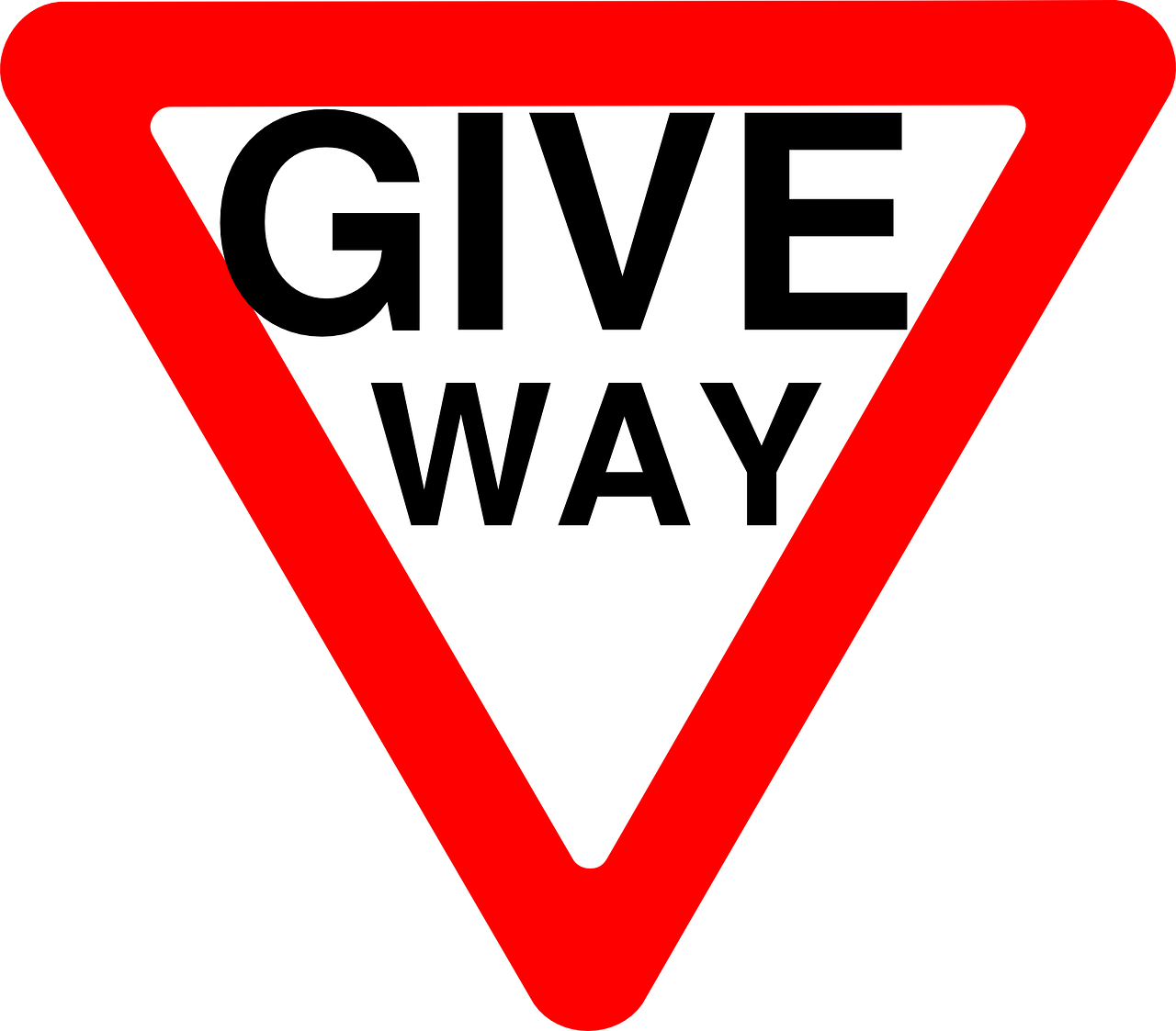 give way sign yield sign roadsign free photo