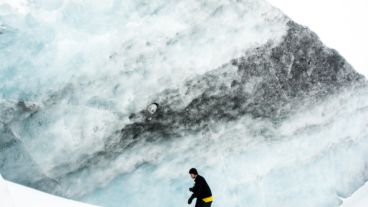 glacier ice mountaineering free photo