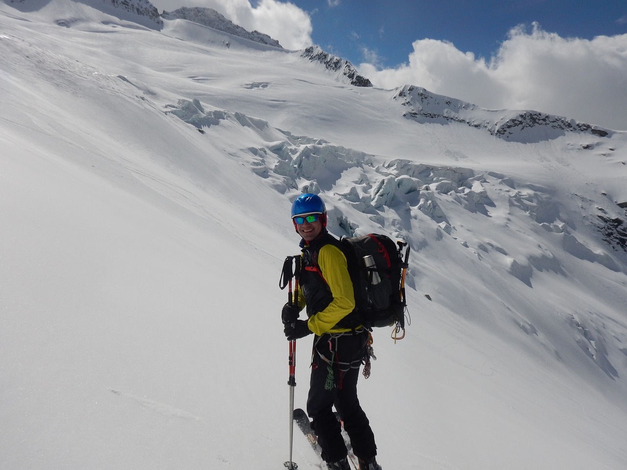 glacier backcountry skiiing ski mountaineering free photo