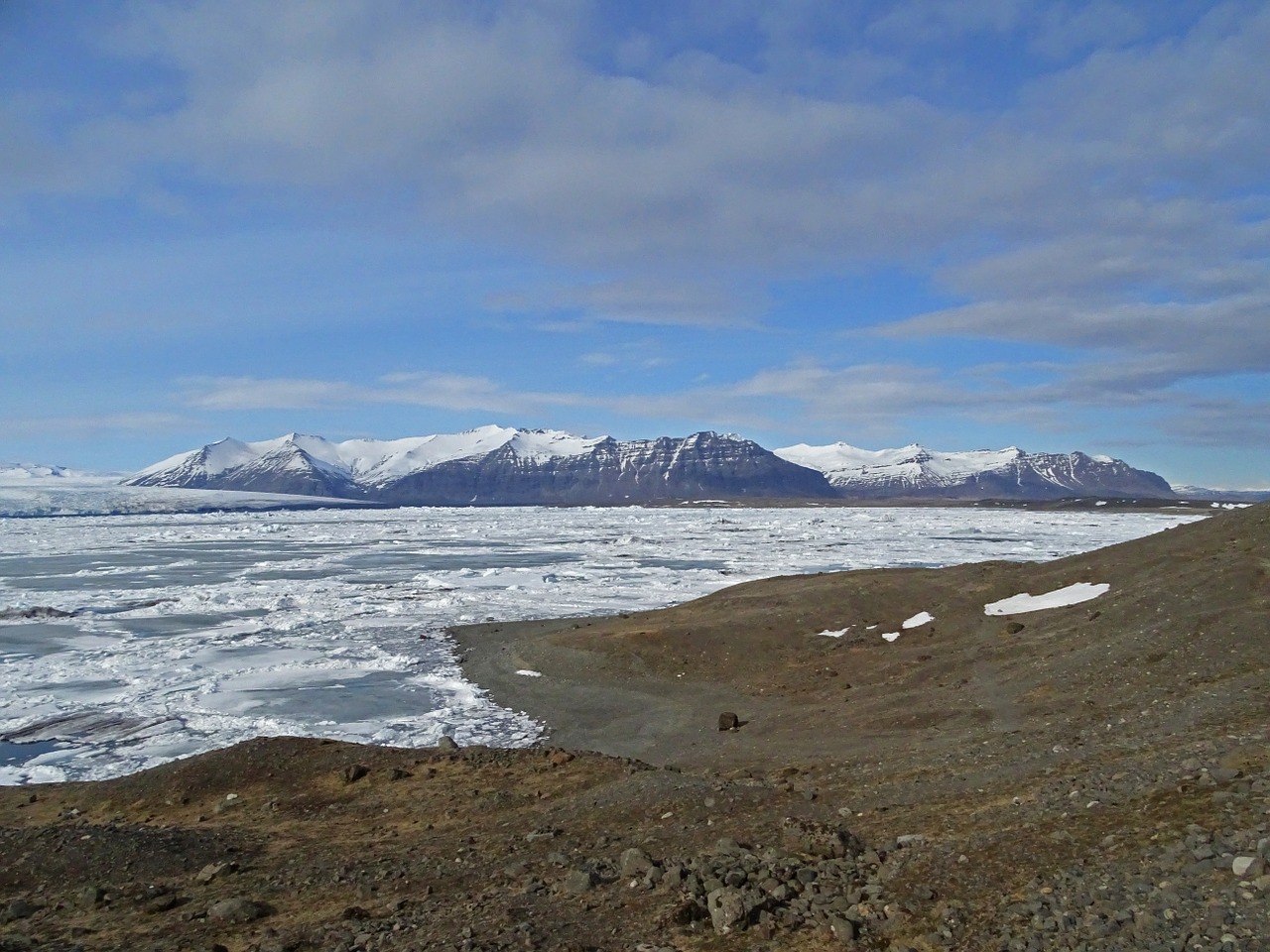 glacier glacial lake iceland free photo