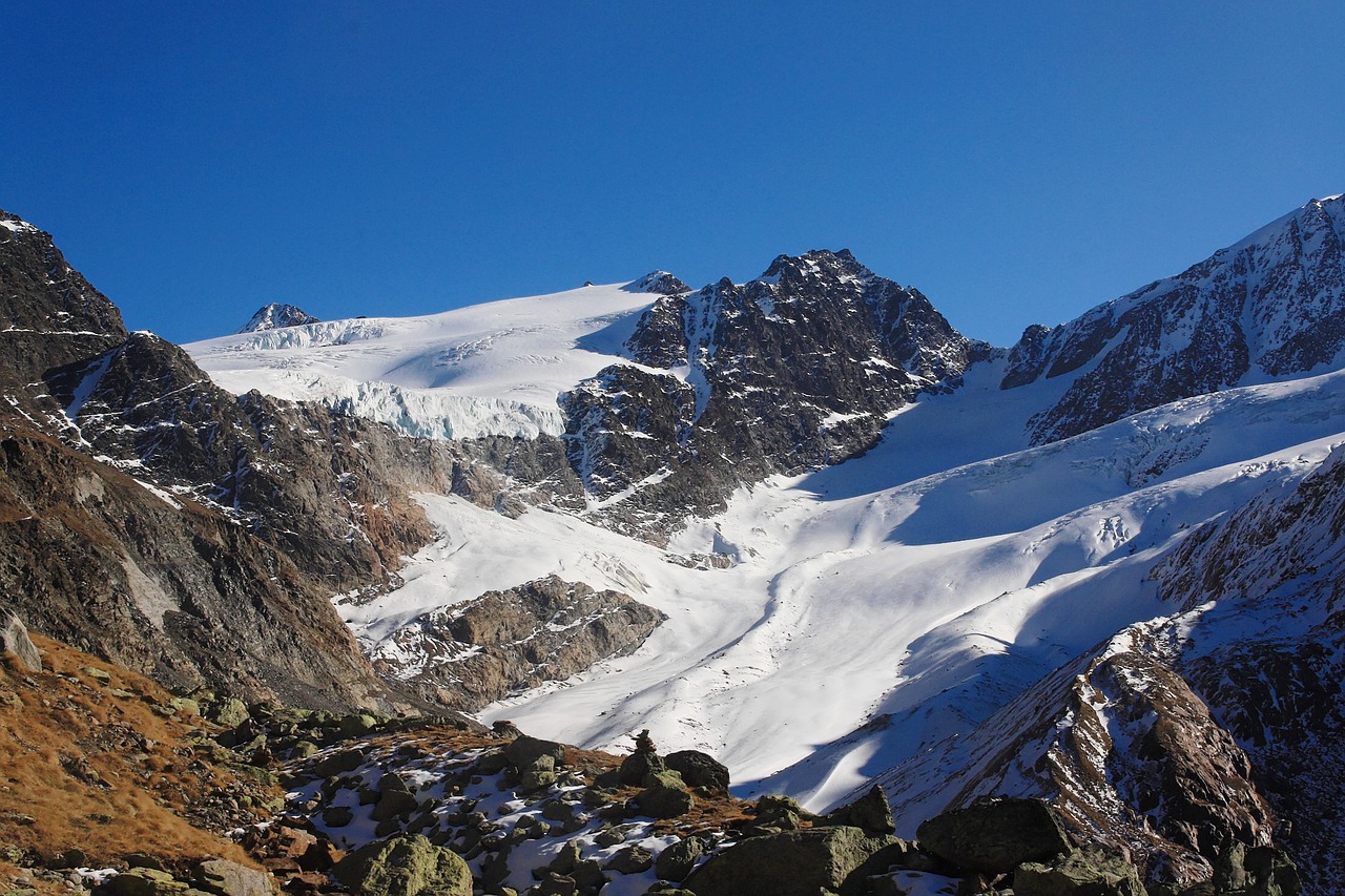 glacier mountains alpine free photo