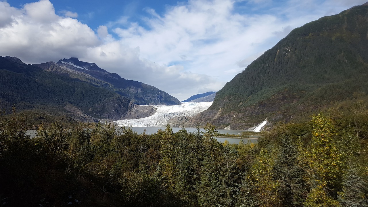 glacier alaska forest free photo