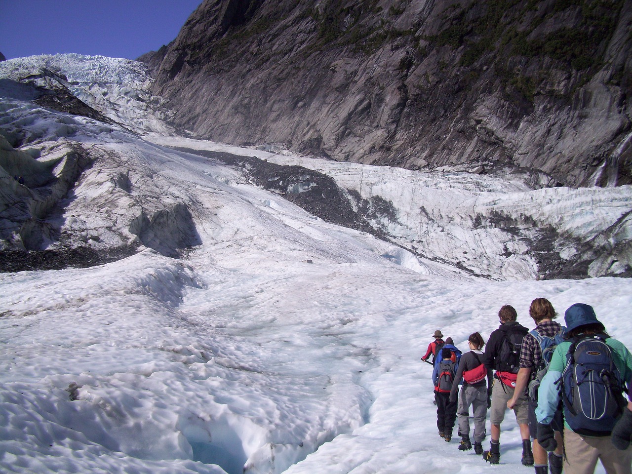 glacier hiking hike free photo