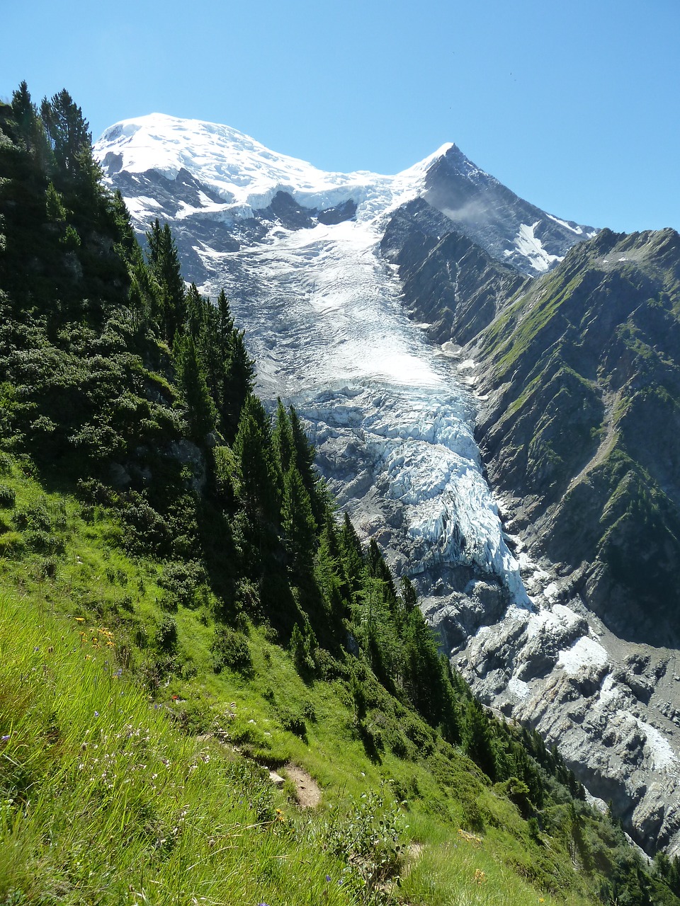 glacier contrast green free photo