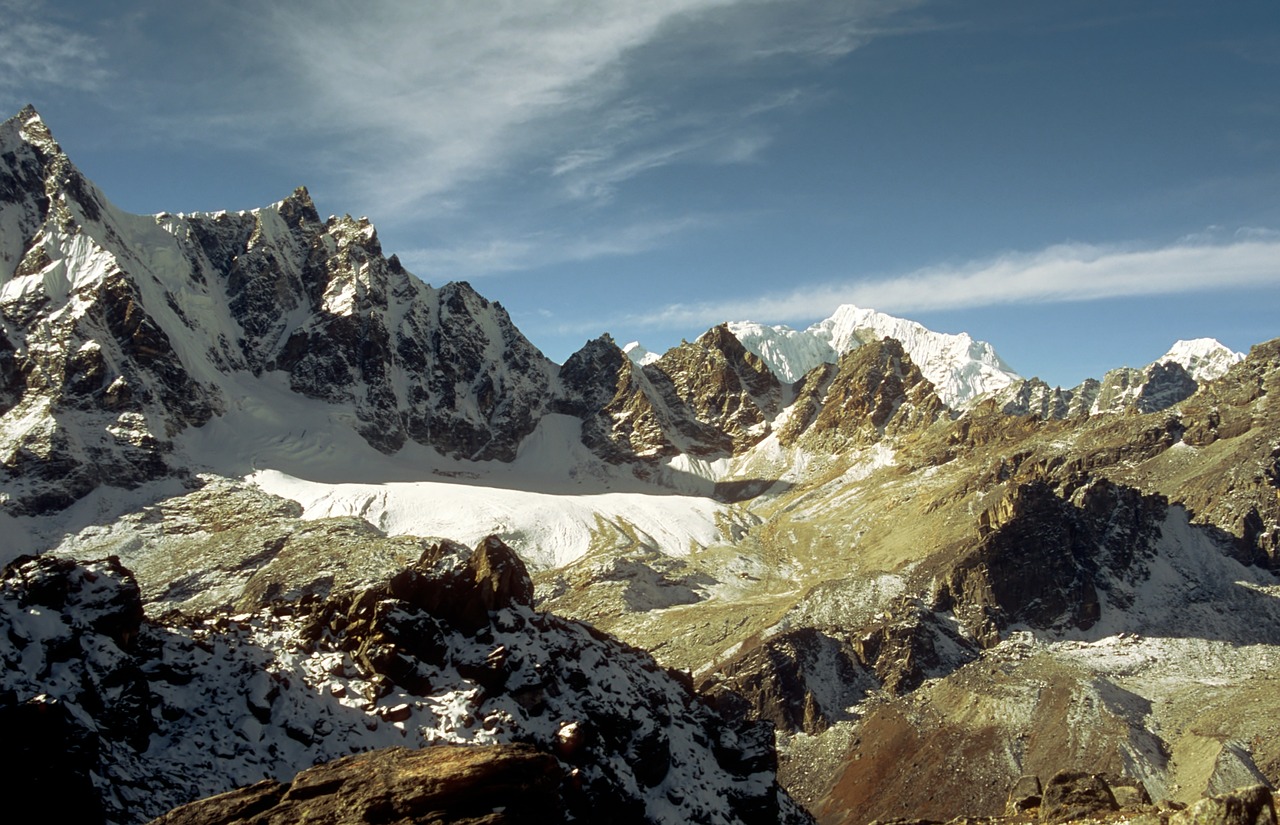 glacier nepal mountain free photo