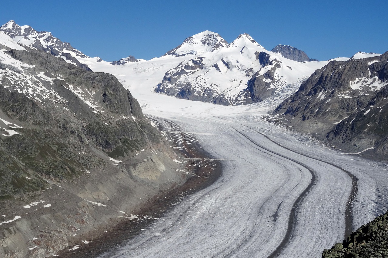 glacier  aletsch glacier  valais free photo