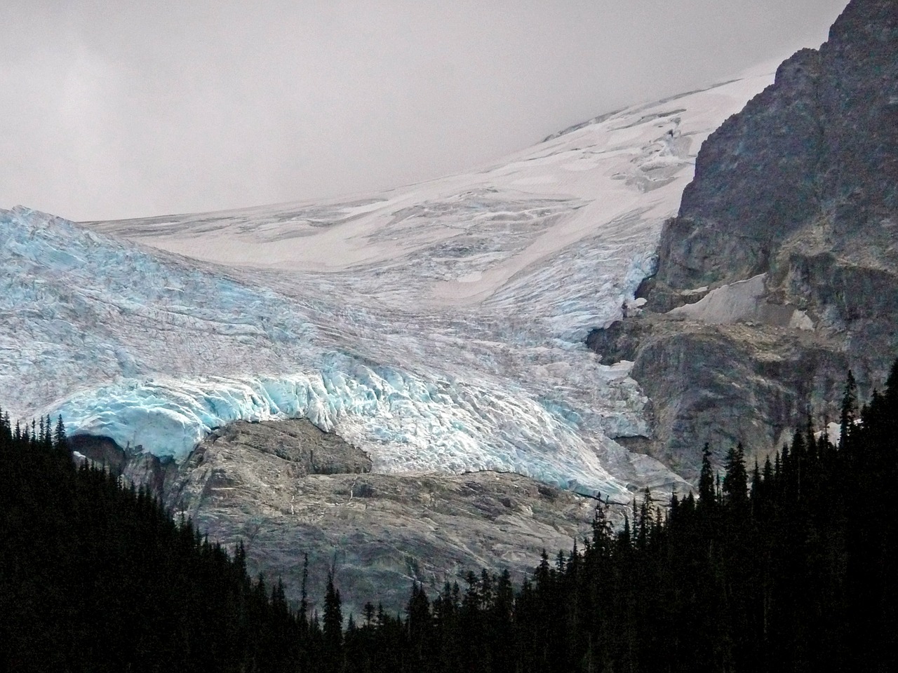 glacier ice mountains free photo