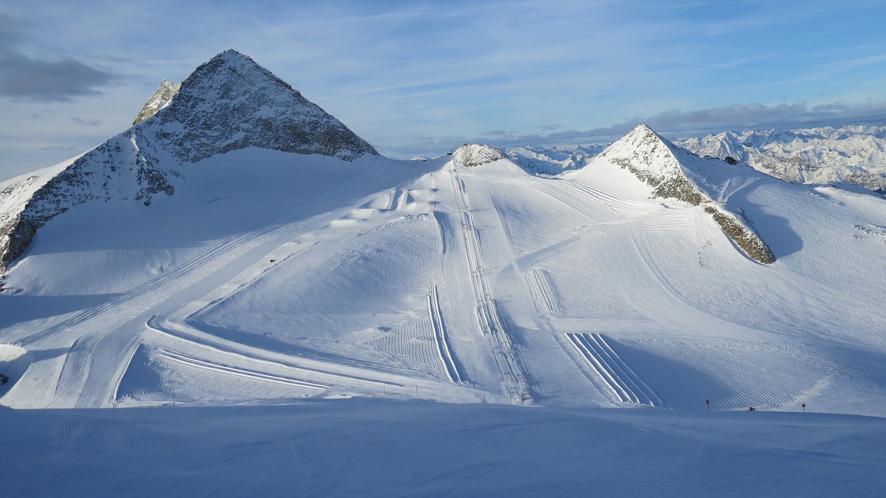 glacier winter holiday ski free photo