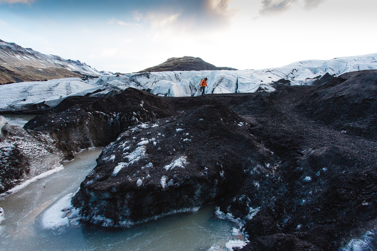 glacier stream ice free photo