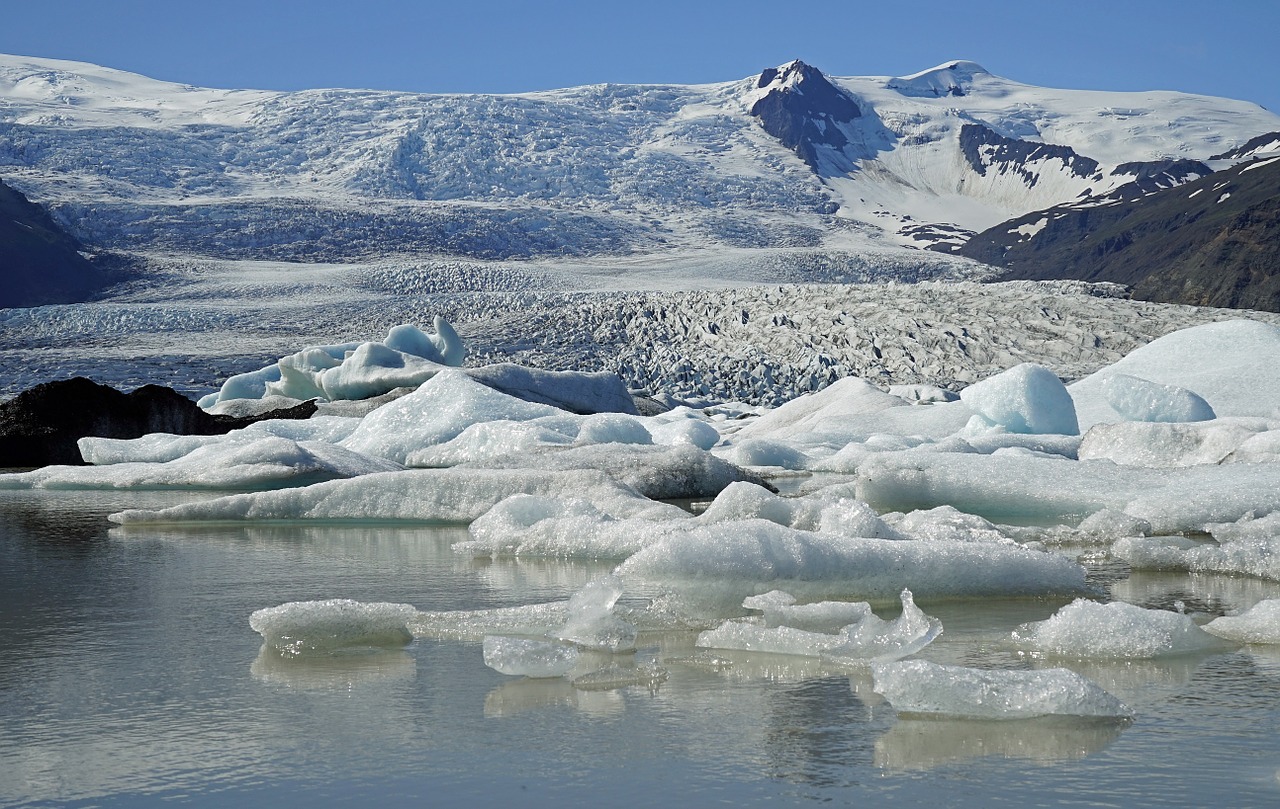 glacier glacial lake ice free photo
