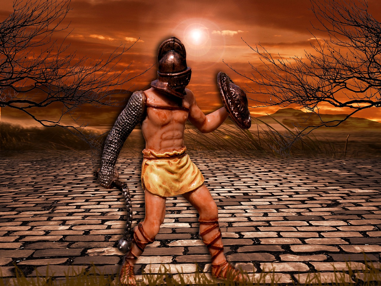 gladiator fighter fight free photo