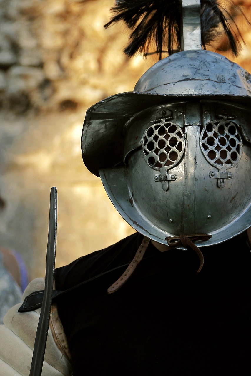 gladiator warrior helmet free photo