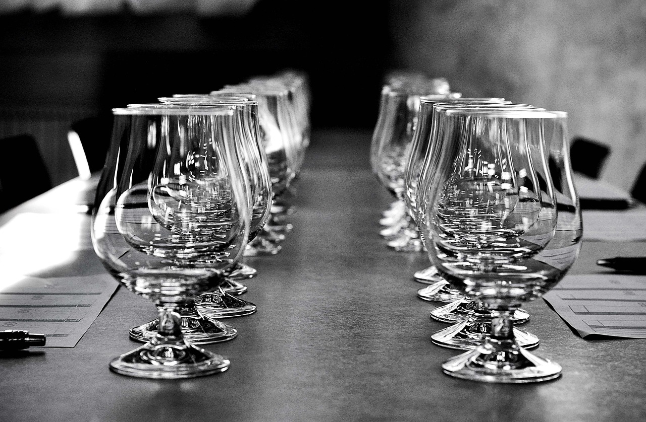 glas black and white reflection free photo