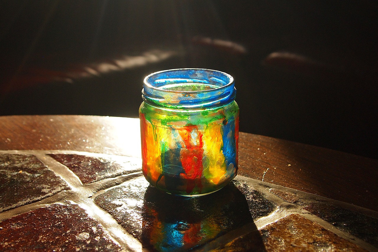 glass jar glass paint free photo