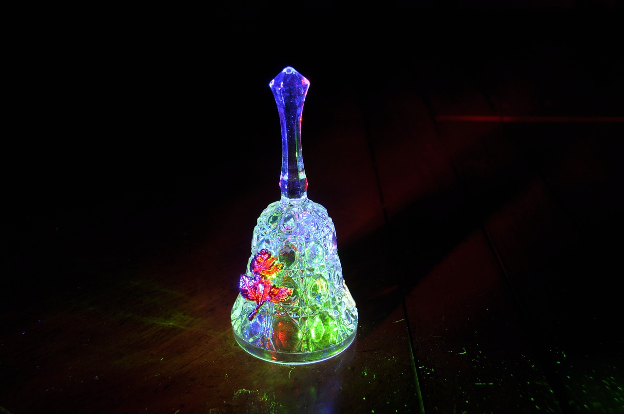 glass crystal bell free photo