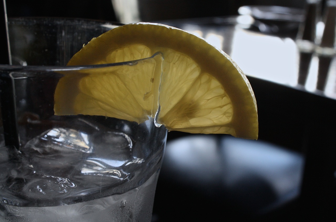 glass water lemon free photo
