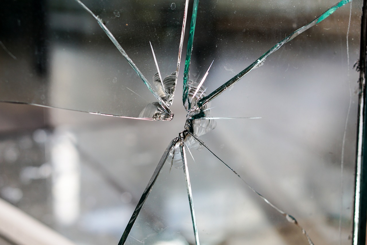 glass broken fragmented free photo
