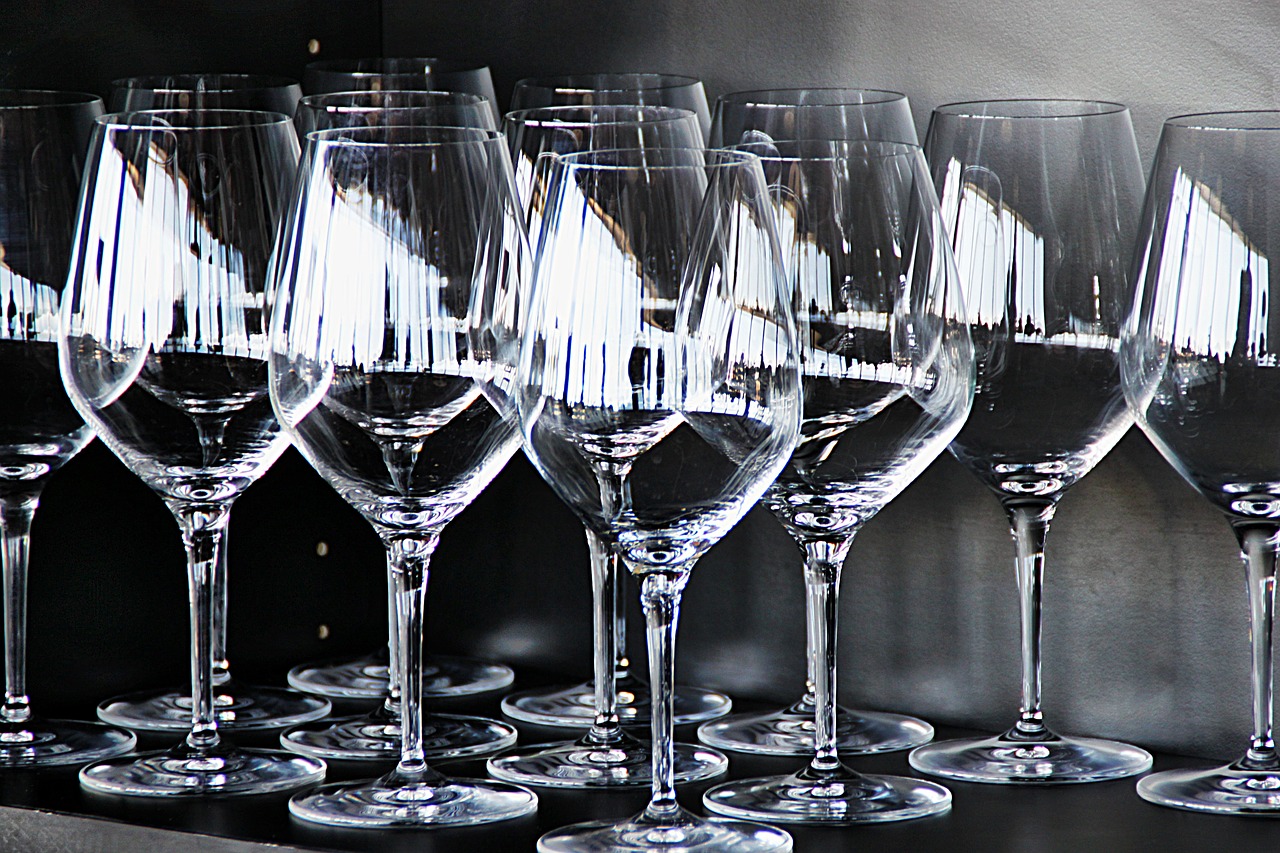 glass wine stemware free photo