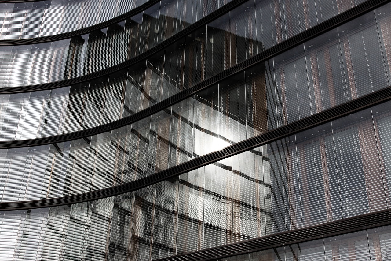 glass glass facade office building free photo