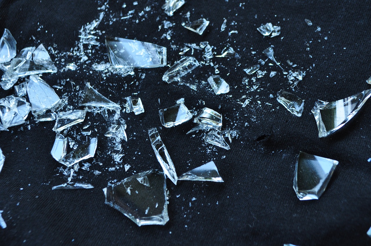 glass broken shattered free photo