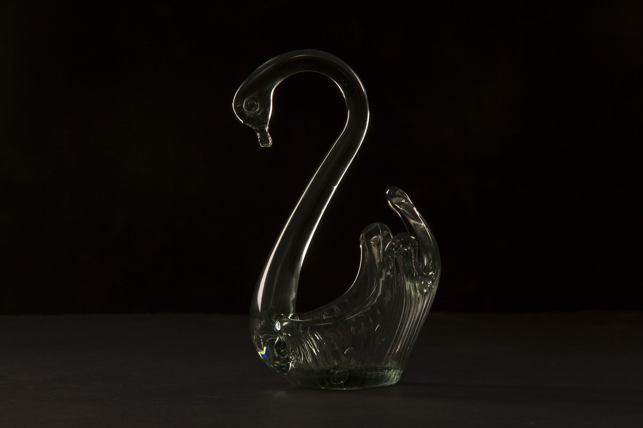 glass swan decoration free photo