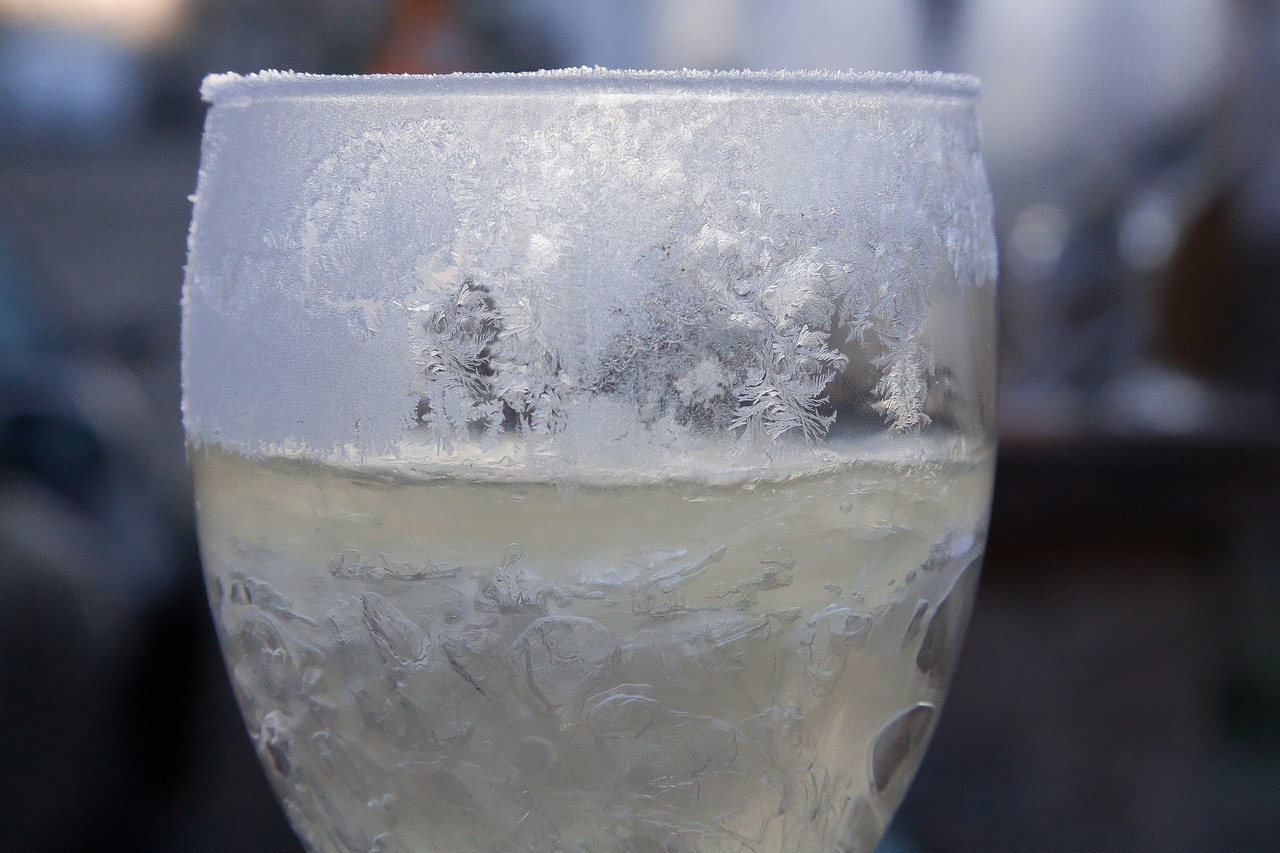 glass champagne frozen free photo