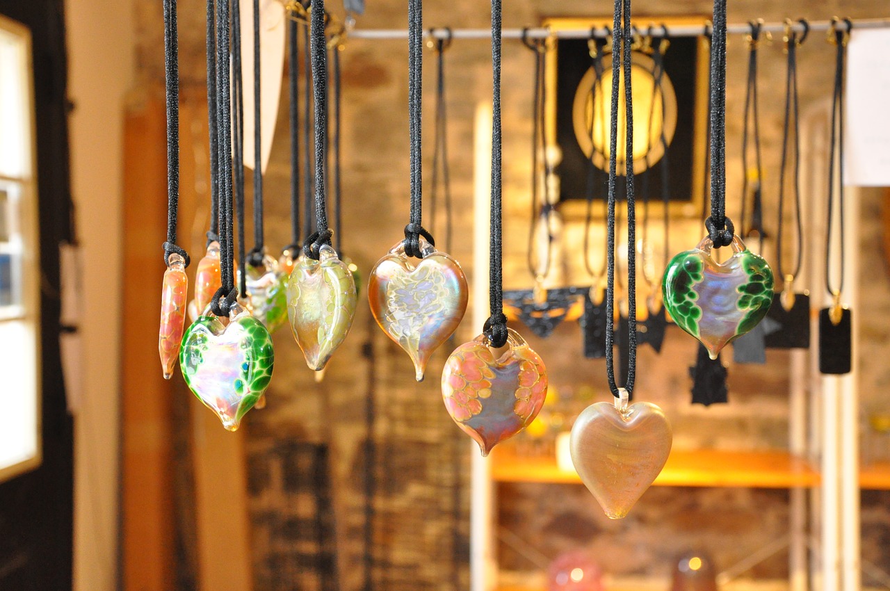 glass hearts colour free photo