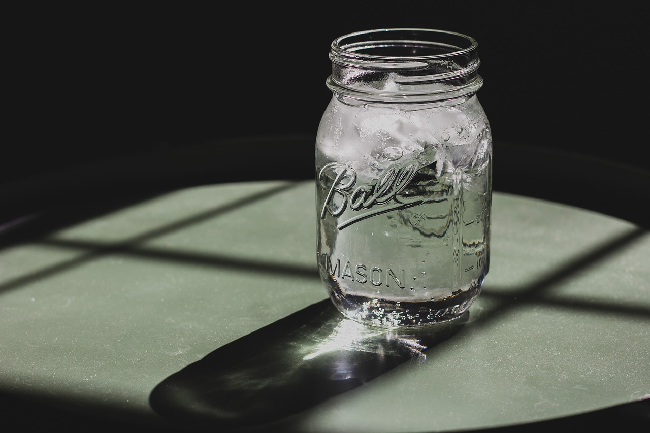 glass jar ice free photo