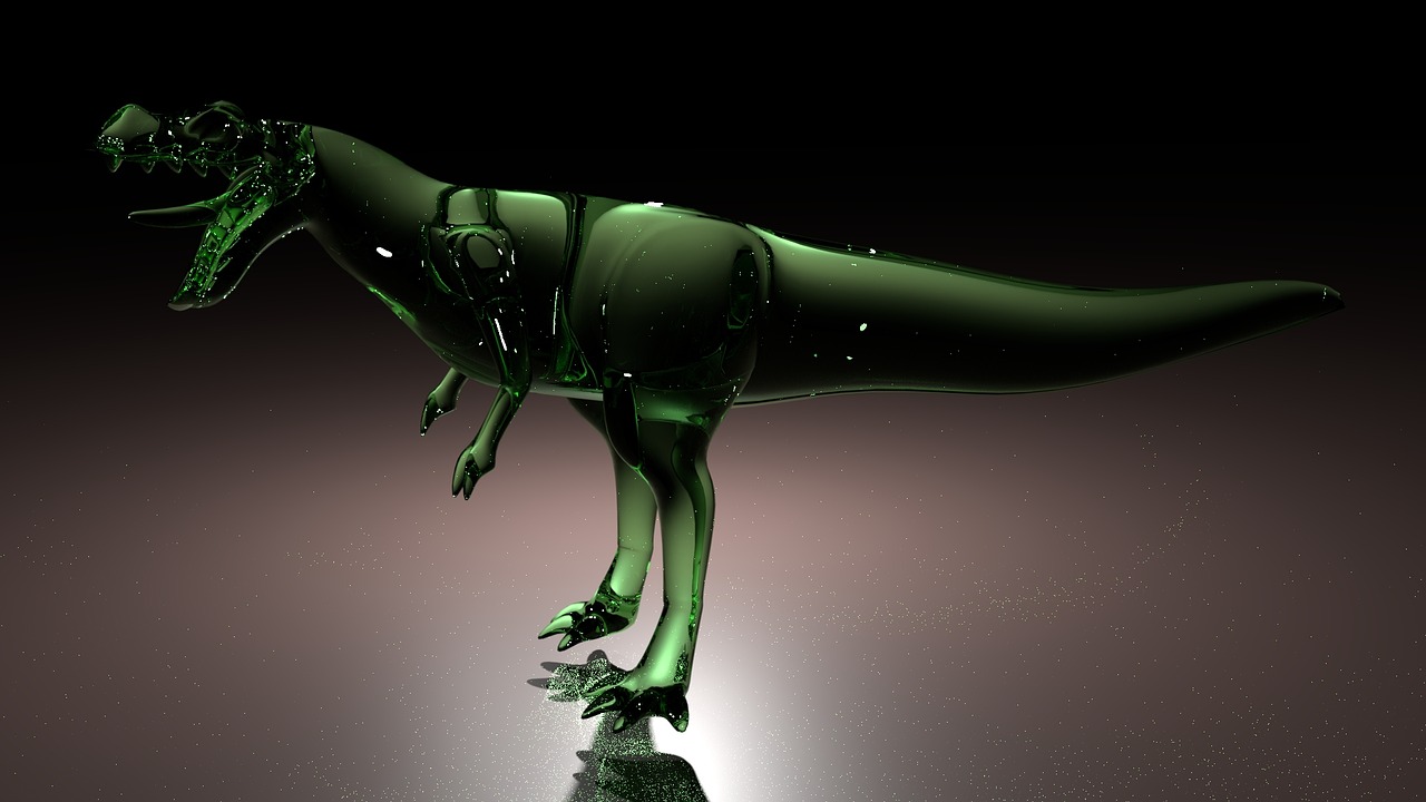 glass dinosaur green free photo