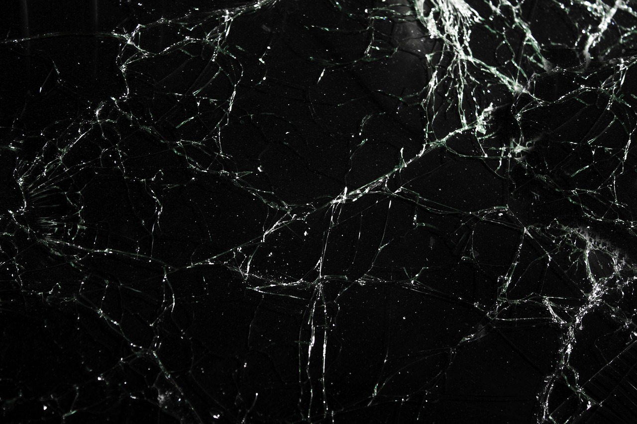 glass black broken free photo