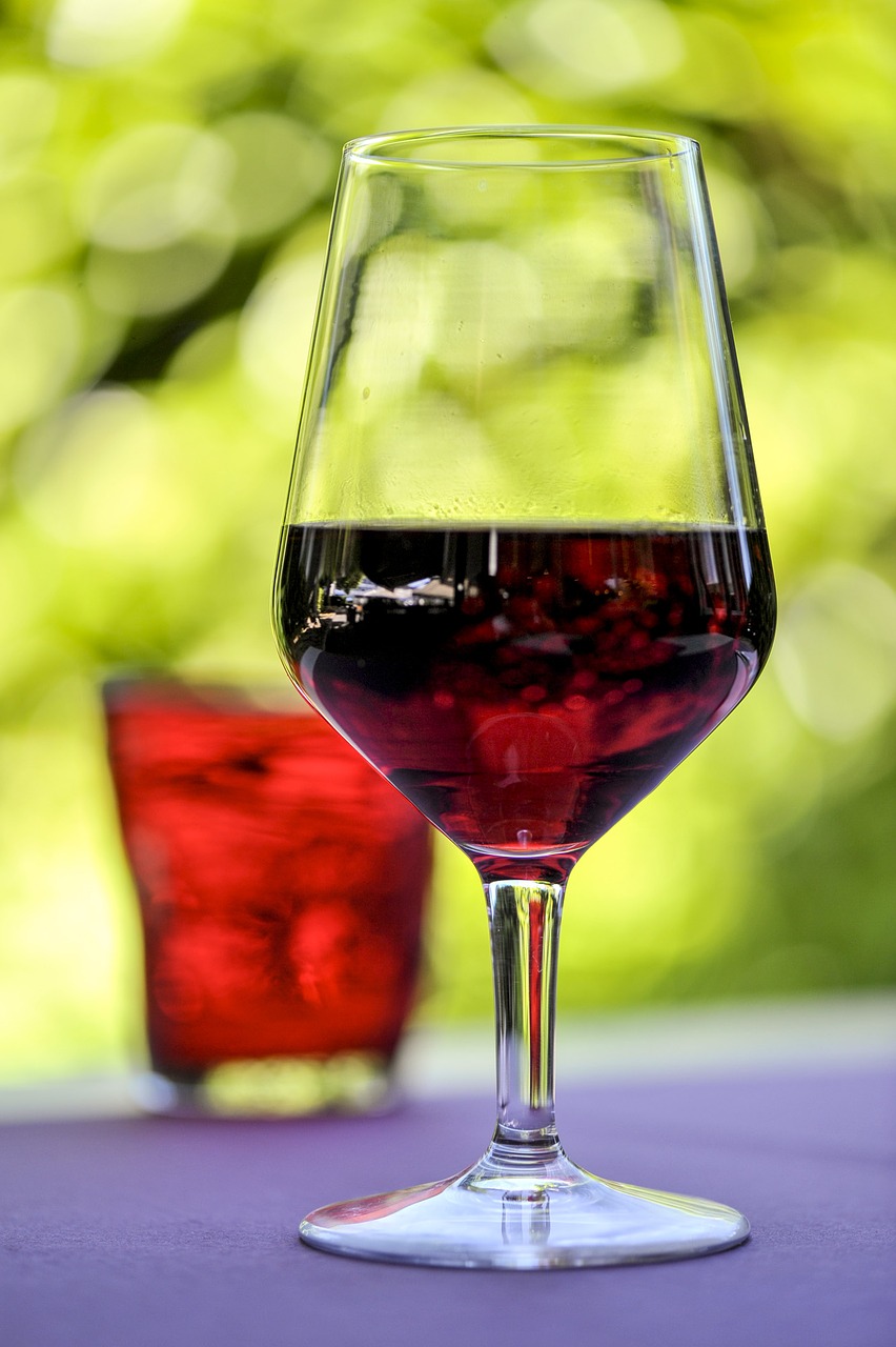 glass red wine alcohol free photo
